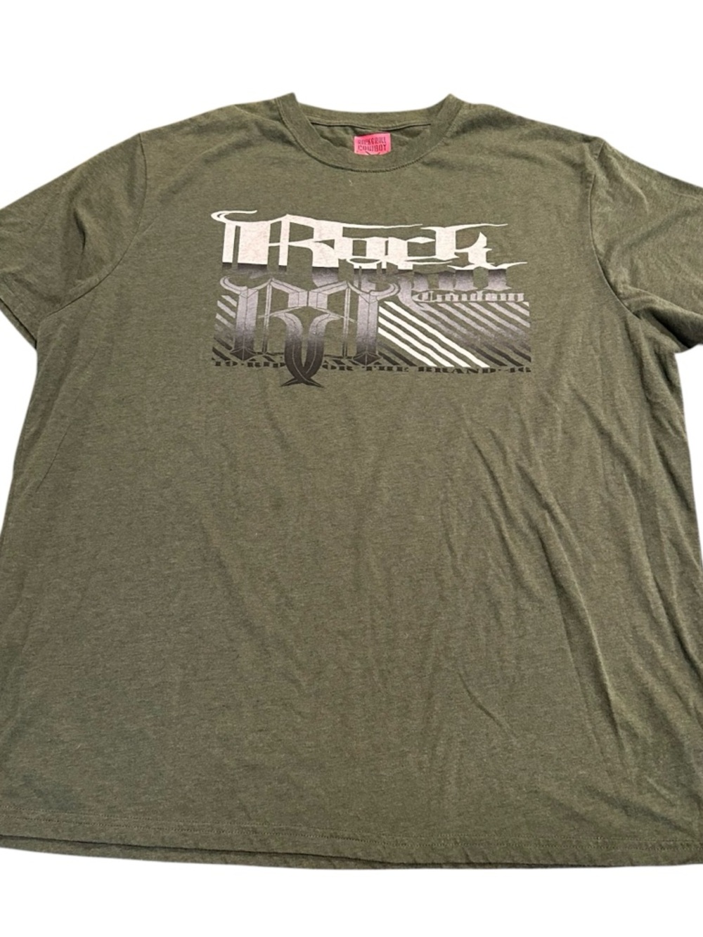 Rock & Roll Cowboy Men’s Green Short Sleeve T-Shirt Size XXL